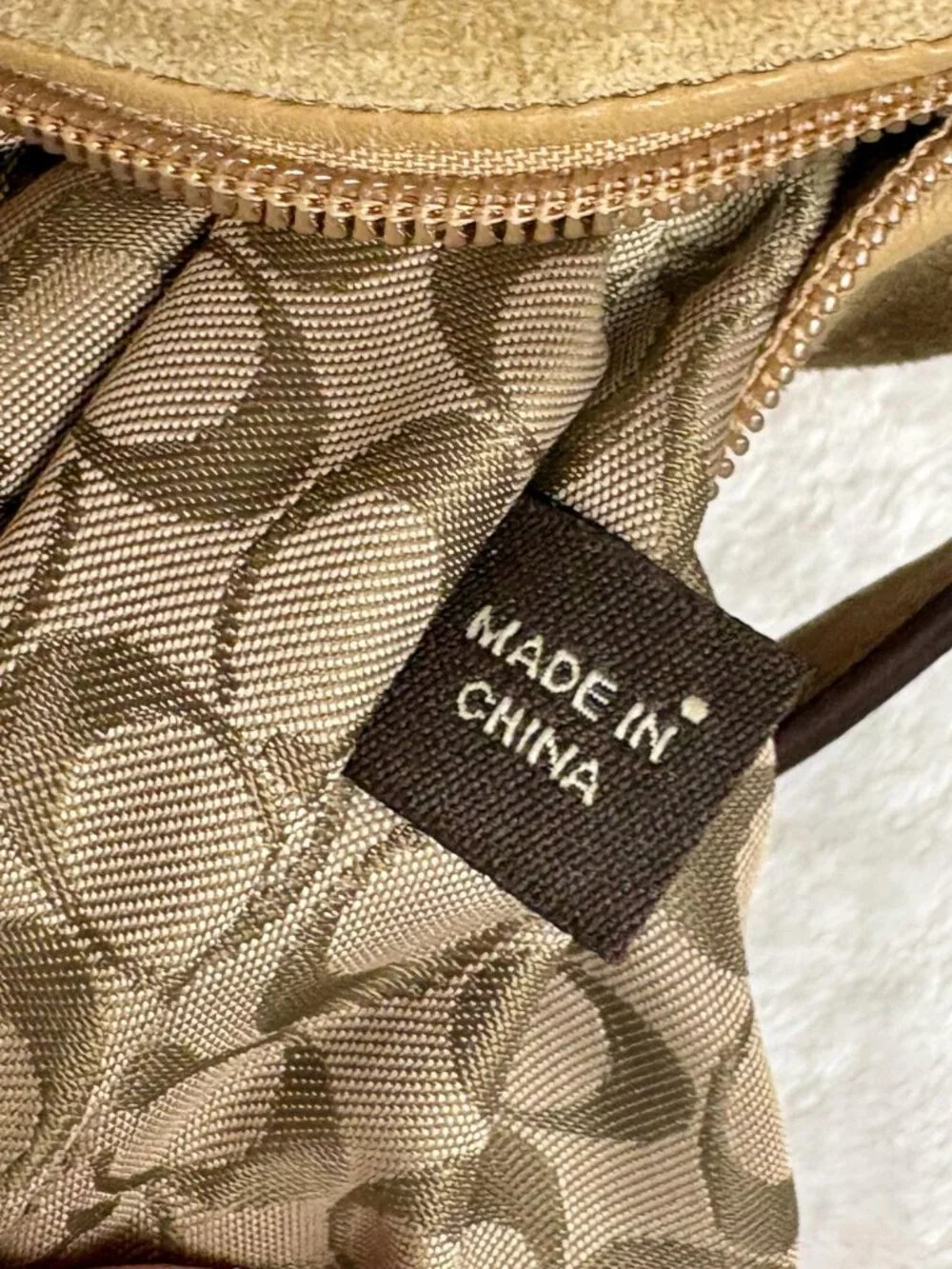 Coach Vintage Y2K Hampton Suede Demi Hobo Bag in Brown with Charm
